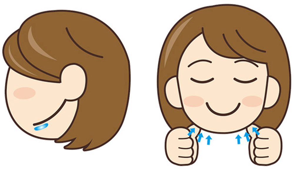 2 顎下線マッサージ